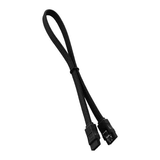 CableMod ModFlex 30cm Black Sleeved SATA 3 Cable